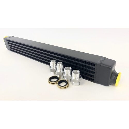 CSF BMW E30 high performance Oil Cooler w/ adjustable fittings for OEM style and AN-10 male connections