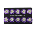 NRG Fender Washer Kit w/Rivets For Plastic (Purple) - Set of 10 - FW-100PP