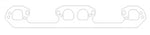 Cometic Chrysler R3 Block V8 .064in ArmorCore Exhaust Manifold Gasket Set - With W2 Heads - C5571-064