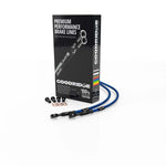 Goodridge 96-00 Suzuki GSF1200 Bandit Electric Blue Clutch Lines w/Black Fittings - SU1200-1CCBK-EB