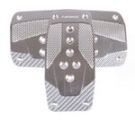 NRG Aluminum Sport Pedal A/T - Gunmetal w/Silver Carbon - PDL-450GM