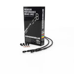 Goodridge 02-12 Honda VFR800 VTEC Carbon Clutch Lines w/Black Fittings - HN0802-1CCBK-CB
