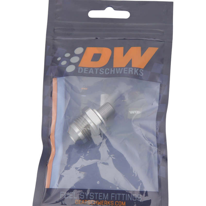 DeatschWerks 8AN Male Flare to M10 X 1.0 Male Metric - Anodized Titanium - 6-02-0621