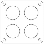 Cometic Holley Dominator 4-Hole .060in Fiber Carburetor Gasket - 2.00in Holes - C15314FC