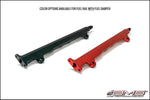 AMS Performance 08-15 Mitsubishi EVO X CNC Machined Aluminum Fuel Rail w/Pulsation Dampener - Black - AMS.04.07.0006-2