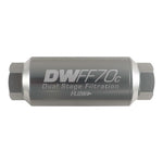 DeatschWerks 10AN Female 10 Micron 70mm Compact In-Line Fuel Filter Kit - 8-03-70C-010K