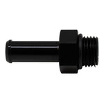 DeatschWerks 6AN ORB Male to 3/8in Male Barb Fitting (Incl O-Ring) - Anodized Matte Black - 6-02-0504-B
