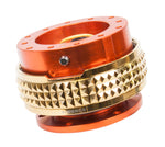 NRG Quick Release Kit - Pyramid Edition - Orange Body / Chrome Gold Pyramid Ring - SRK-210OR/CG