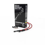 Goodridge 1984 Honda CBX750FE Red Clutch Lines w/Black Fittings - HN0753A-1CCBK-RD