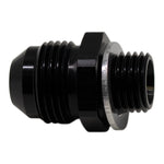 DeatschWerks 8AN Male Flare to M14 X 1.5 Male Metric Adapter (Incl Washer) - Anodized Matte Black - 6-02-0618-B