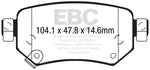 EBC 2016+ Mazda 6 2.5L Redstuff Rear Brake Pads - DP32287C