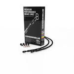 Goodridge 13-16 HD-FLH/FLT Multi Model Black Clutch Line w/Black Fitting - HD0127-1CB-BK