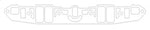 Cometic Chrysler LA V8 .060in Fiber Intake Mani Gskt Set-1.170in x 2.300in Rectangle Port - C5624-060