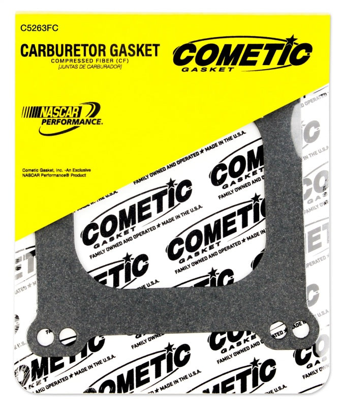 Cometic Holley 4 Barrel 4150 Style .047in Fiber Carburetor Gasket - 3.770in x 3.880in - Open Plenum - C5263