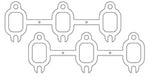 Cometic Dodge Cummins 5.9L 12v .040in MLS 3 Port Exhaust Gaskets - C5725-040