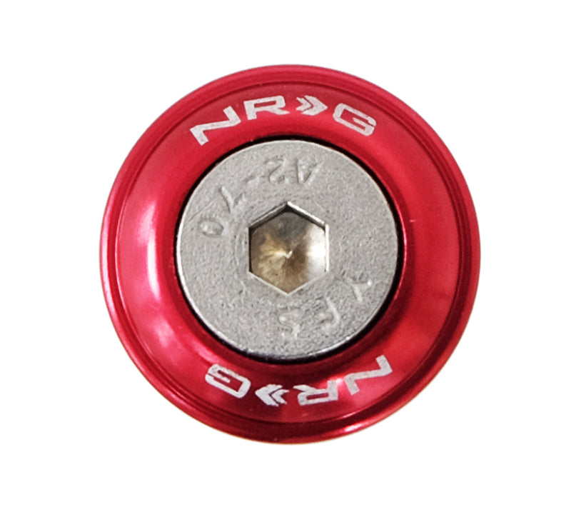 NRG Fender Washer Kit w/Rivets For Plastic (Red) - Set of 10 - FW-100RD