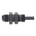 DeatschWerks 8AN Male Flare to Straight 5/16in Single Hose Barb - Anodized Matte Black - 6-02-0743-B