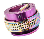 NRG Quick Release Kit - Pyramid Edition - Purple Body / Neochrome Pyramid Ring - SRK-210PP/MC