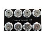 NRG Fender Washer Kit w/Color Matched M8 Bolt Rivets For Plastic (Silver) - Set of 8 - FW-800SL