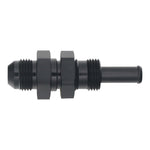 DeatschWerks 8AN Male Flare to Straight 3/8in Single Hose Barb - Anodized Matte Black - 6-02-0740-B