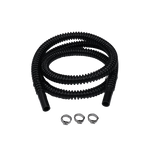 Deatschwerks Convoluted Tubing 1000mm Length x 8mm ID Side 1 x 8mm ID Side 2 - Black - 9-CT-40-516