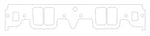 Cometic Chevy Gen-1 Small Block V8 .059in CFM-20 Intake Manifold Gasket Set - Brodix 12 Series Heads - C5425-059