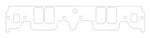 Cometic Chevrolet Gen-1 Small Block V8 .059in CFM Intake Manifold Gasket Set - Brodix WP262 Head - C5427-059