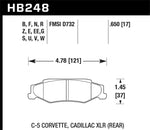 Hawk 97-06 Corvette (incl C5 Z06) HP+ Street Rear Brake Pads - HB248N.650