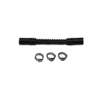 Deatschwerks Convoluted Tubing 100mm Length x 8mm ID Side 1 x 8mm ID Side 2 - Black - 9-CT-4-516