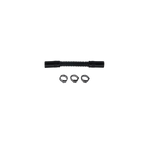 Deatschwerks Convoluted Tubing 100mm Length x 10mm ID Side 1 x 10mm ID Side 2 - Black - 9-CT-4-38