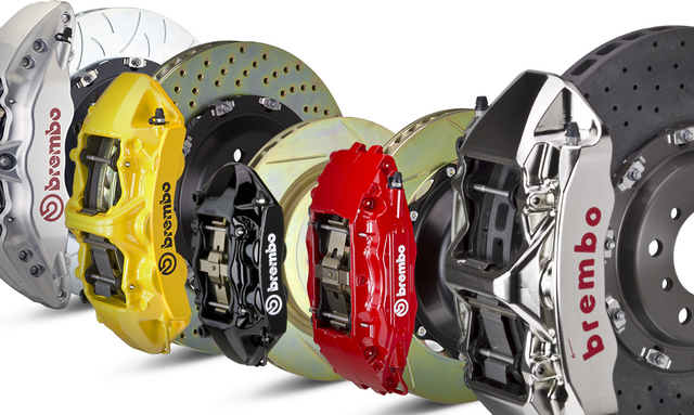Brembo GT Brake System (Gold Calipers) - 4-Piston 326x30 mm (12.8) |  1-Piece Discs - FRONT