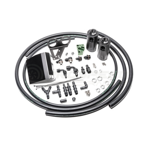 Radium Dual Fluid Lock Catch Can Kit w/RHD Bracket - Subaru WRX 08-14/STI 08-21
