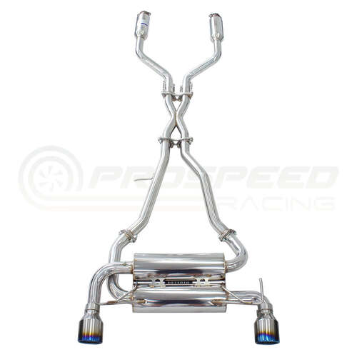 Invidia Gemini Cat Back Exhaust - Rolled Titanium Blue Tips - Nissan Skyline V35/Infiniti G35 V35 (Coupe)