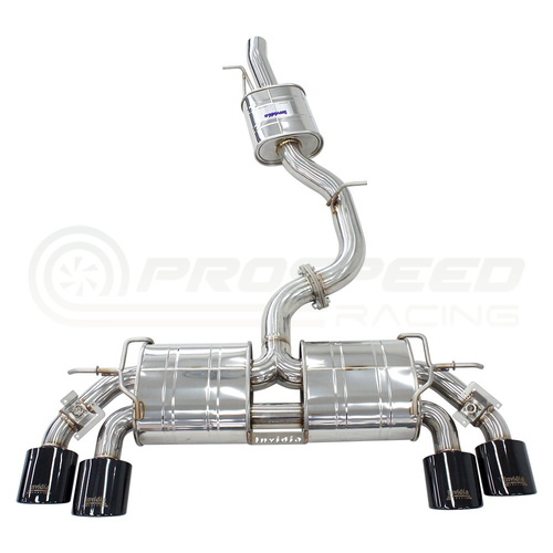 Invidia R400 "Signature Edition" Valved Cat Back Exhaust w/Oval Black Tips fits VW Golf R Mk7