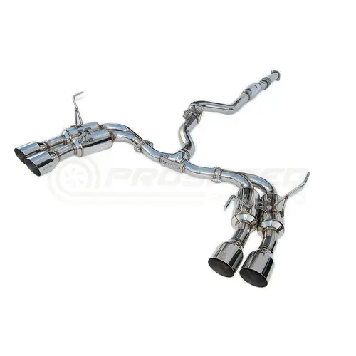 Invidia R400 Cat Back Exhaust - Straight Cut Polished Stainless Tips - Subaru WRX/STI 11-21 (Sedan)