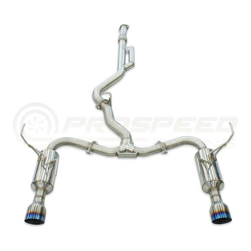 Invidia R400 Cat Back Exhaust - Straight Cut Polished Stainless Tips - Subaru WRX VN 22+ (Wagon)