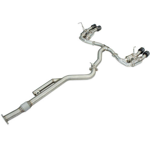 Invidia R400 Cat Back Exhaust - Straight Cut Titanium Blue Tips - Subaru WRX VB 22+ (Sedan)