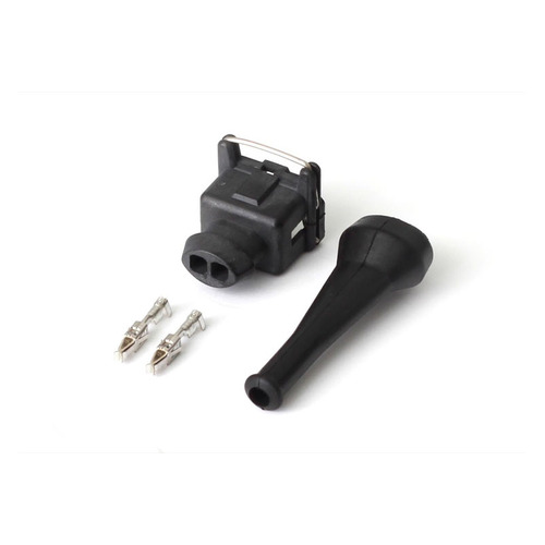 Haltech Plug and Pins Only - Bosch EV1 (Square) 2 Pin Junior Timer Female Connector [HT-030300]