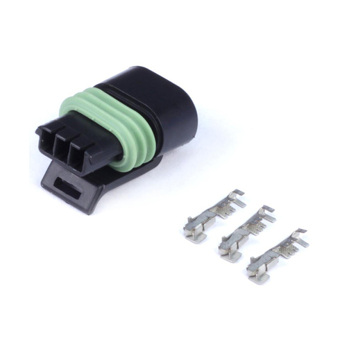 Haltech Plug and Pins Only - Delphi 3 Pin Single Row Flat Coil Connector [HT-030414]