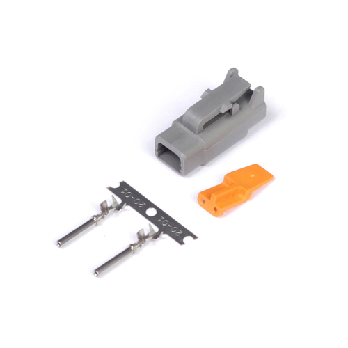 Haltech Plug and Pins Only - Male Deutsch DTM-2 Connector (7.5 Amp) [HT-031000]