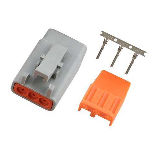 Haltech Plug and Pins Only - Male Deutsch DTM-3 Connector (7.5 Amp) [HT-031001]