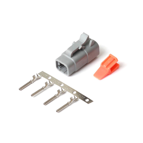 Haltech Plug and Pins Only - Male Deutsch DTM-4 Connector (7.5 Amp) [HT-031002]