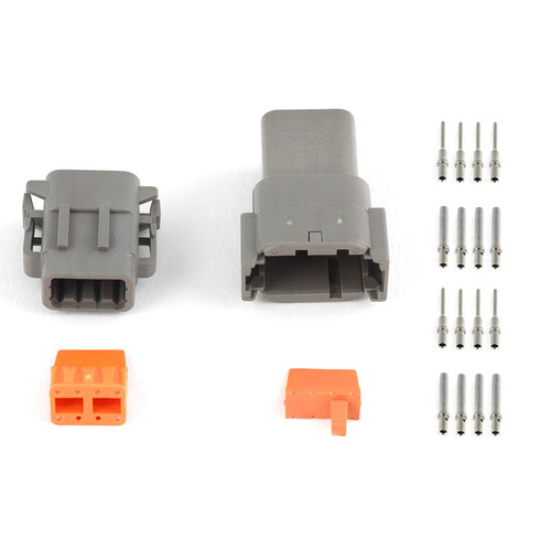 Haltech Plug and Pins Only - Matching Set of Deutsch DTM-8 Connectors (7.5 Amp) [HT-031016]