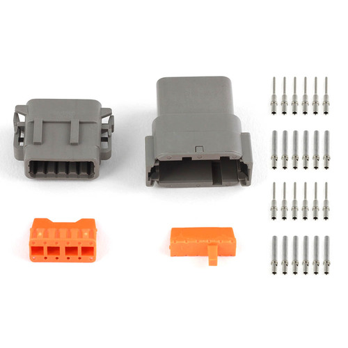 Haltech Plug and Pins Only - Matching Set of Deutsch DTM-12 Connectors (7.5 Amp) [HT-031017]