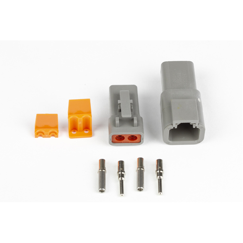 Haltech Plug and Pins Only - Matching Set of Deutsch DTP-2 Connectors (25 Amp)  [HT-031202]