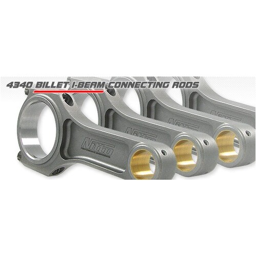 Nitto Connecting Rods FORD BARRA 4L I-BEAM V2 DESIGN WITH CHE BUSHES 153.86MM (NIT-ROD-BARRAV2)