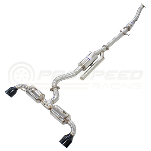 Invidia N2 O2 Back Exhaust w/Catless Front Pipe, Black Tips fits Toyota Yaris GR XPA16R