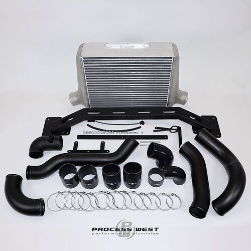 Process West 5" Stage 4 Intercooler Kit w/Raw Finish Core for Ford Falcon XR6 Turbo FG [PWFGIC04]
