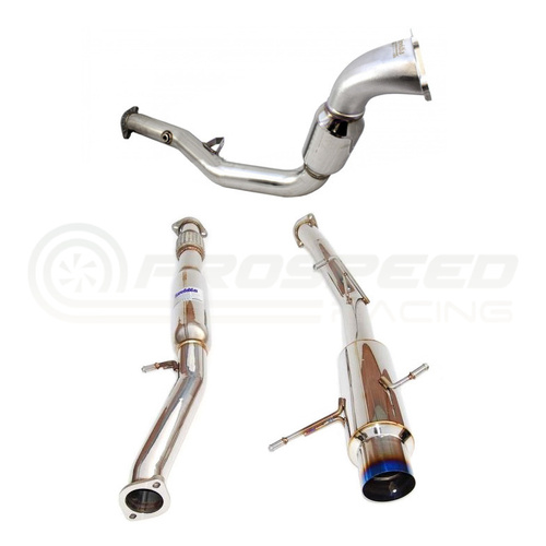 Invidia N1 Turbo Back Exhaust Resonated w/Catted Down Pipe, Ti Tip fits Subaru WRX/STI GD 01-07