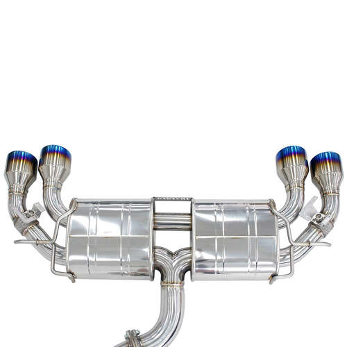 Invidia R400 Valved Turbo Back Exhaust w/Round Tips - Rolled Polished Stainless Tips - VW Golf R Mk7.5